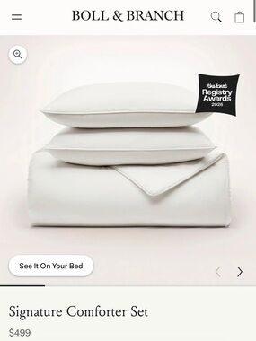 Boll & Branch Signature Comforter Set in White